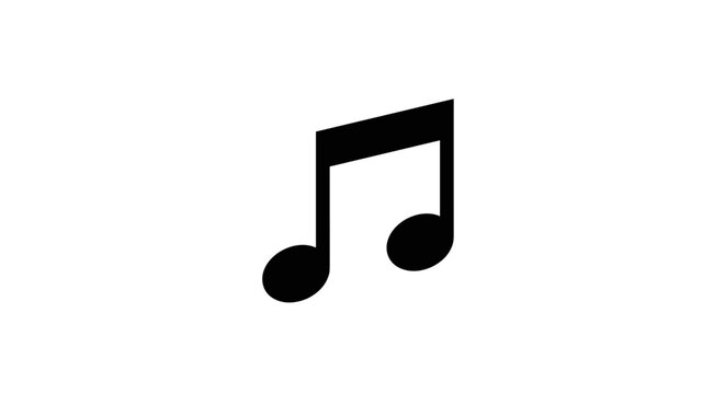 Black Eighth Note Music Symbol.