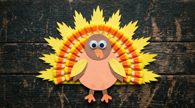 Festive thanksgiving turkey illustration a charming autumn holiday image