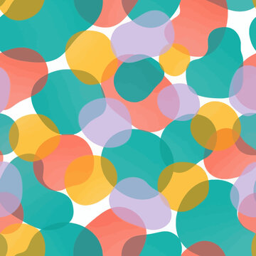 Colorful overlapping circles pattern design.