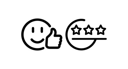 Obraz premium Customer satisfaction and csat score icons with customer satisfaction feedback appreciation approval positive performance evaluation measurement response business isolated