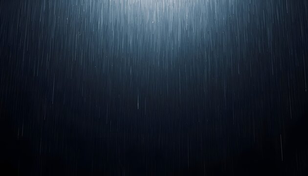 Heavy rain falling densely in dark moody atmosphere creating calm peaceful and emotional natural weather background scene