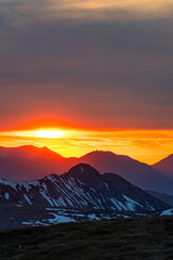 Obraz premium Sonnenuntergang Heukuppe - Rax - Hochsteiermark - Österreich