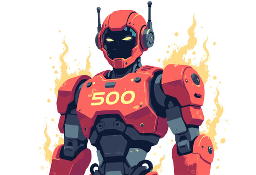 Server error 500 robot overheating warning gauge