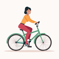 Obraz premium Woman Riding a Bicycle