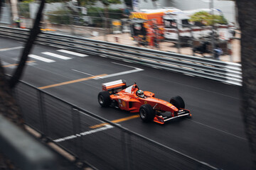 Naklejka premium Ferrari F1 2002 at the Monaco F1 classic race