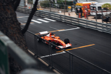 Fototapeta premium Ferrari F1 2002 at the Monaco F1 classic race