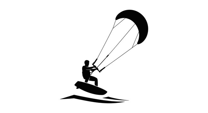Man Parasailing On The Water.