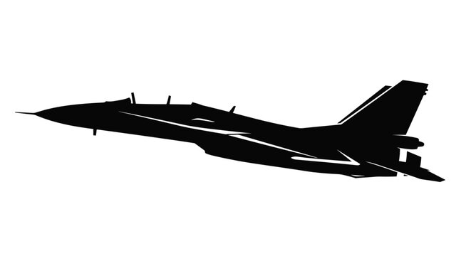 Silhouette of a Fighter Jet 1.