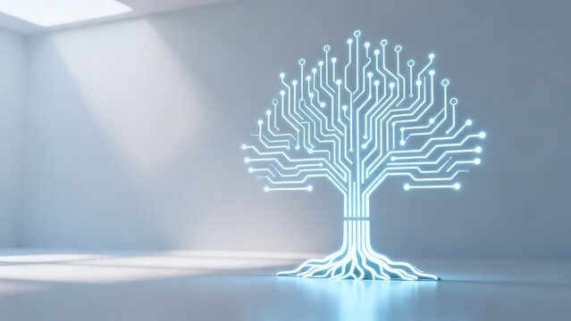 Circuit tree in minimalist room