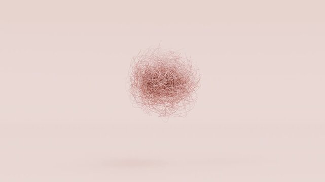Rotating Wire Jumble Scribble Animated Footage 3D Illustration Video