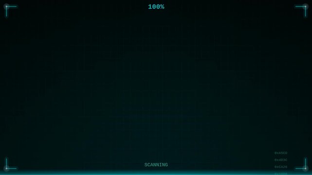 Horizontal sweep scanner HUD animated overlay