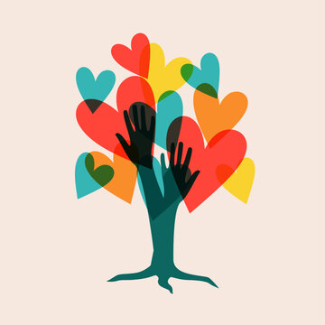 Tree of Hearts

Abstract tree with hand-shaped trunk and vibrant heart leaves, representing love, generosity, and human connection.