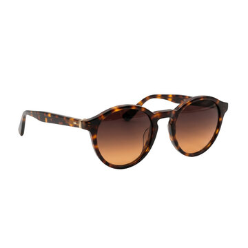 Brown tortoiseshell cat eye sunglasses Transparent background