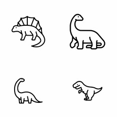 Dinosaur Icon Set Vector © ownk