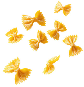 italian pasta falling isolated on transparent background