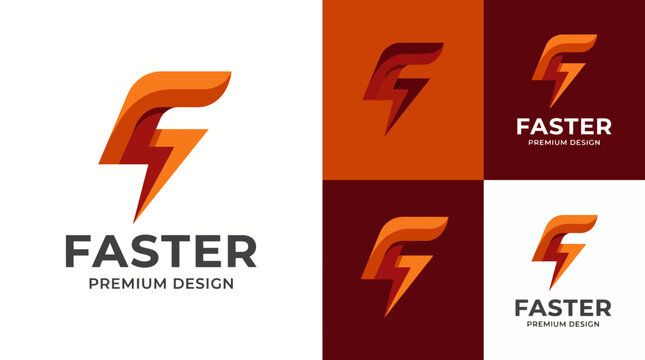 Featuring a sleek lightning bolt, this logo encapsulates speed and efficiency, ideal for brands focused on agility and quick service in a contemporary design style.