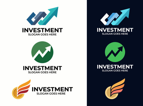 This versatile logo series uses upward arrows and engaging colors to symbolize growth and wealth, making it ideal for investment firms seeking to attract clientele.