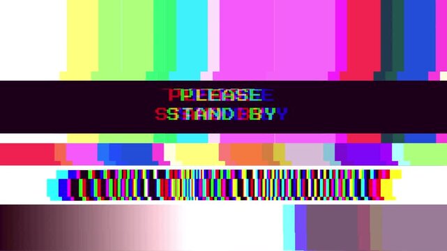 Retro Broadcast Signal Interruption Please Stand By Screen