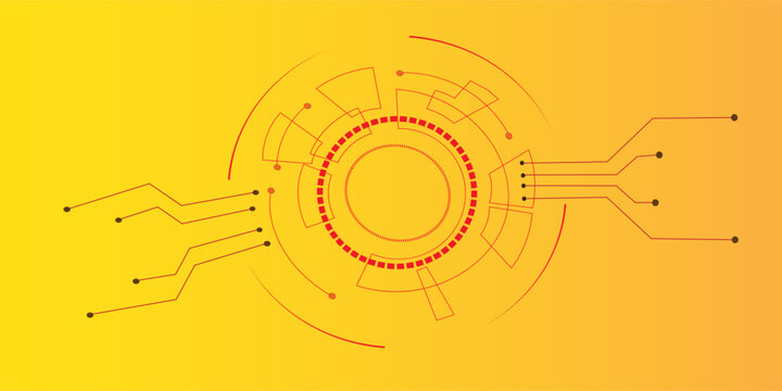 Futuristic Circuit Technology Background with Abstract Digital Interface