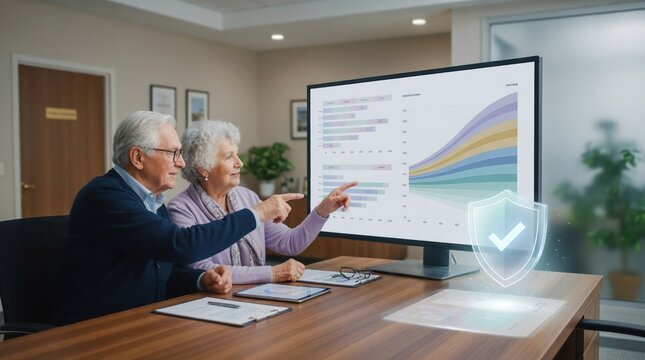 Exploring wealth creation using life insurance strategies financial planning office interactive graphs professional environment