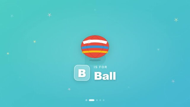 Cute Cartoon With Alphabet Learning Educational Slide for Kids