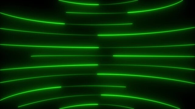 Neon lights blinking lines moving animation. Seamless loop animation of glowing neon line. 4k animation Horizontal glowing colorful neon line animation - 4k black background icon animation