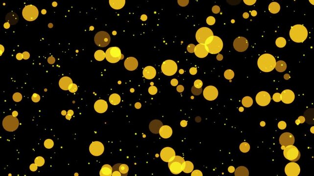golden shining stars dust bokeh glitter awards dust. gold glitter dust bokeh background loop,
Abstract gold glitter and particle on black background. 