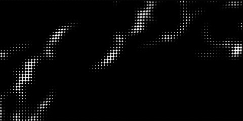 Fototapeta premium Minimalist monochrome halftone pattern with dynamic dot clusters
