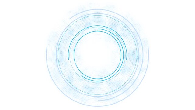 Clean blue circular HUD background dotted matrix texture, thin interface rings, bright copy space. Perfect for medical videos, technology titles, app demos, dashboard screens, and digital overlays.