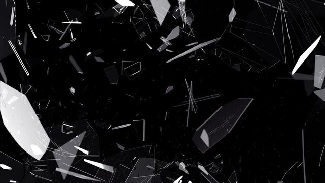 Abstract cracked screen effect Cracked glass fracture effect on black background. Abstract broken glass texture. Cracked and Shattered black glass. crush broken window on a black background