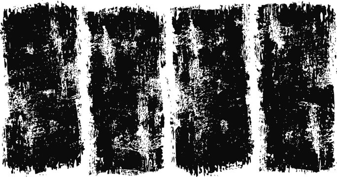 black grunge rectangular stamp textures set with rough distressed border overlays