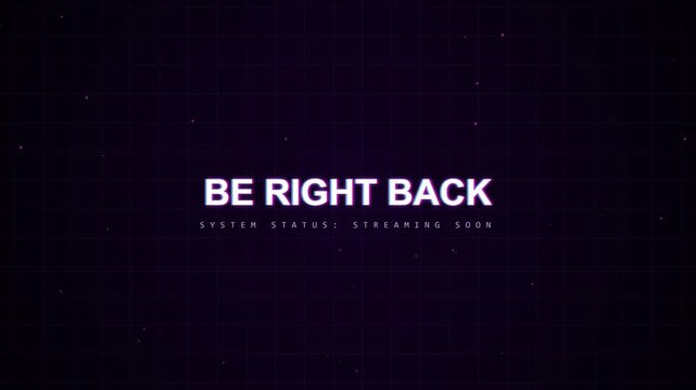 Be Right Back Streaming Screen Overlay for Gaming and Live Broadcasts