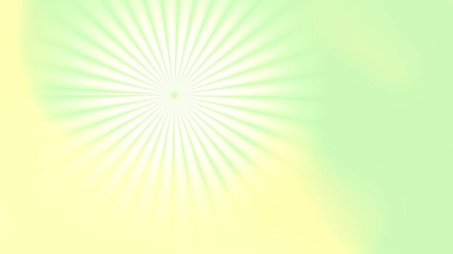 Abstract Soft Green Pastel Radial Background Loop, Minimal Light Rays Animation, Gentle Gradient Glow Motion, Calm Elegant Pattern, Seamless Loop for Wellness, Relaxation, Presentation Backdrop