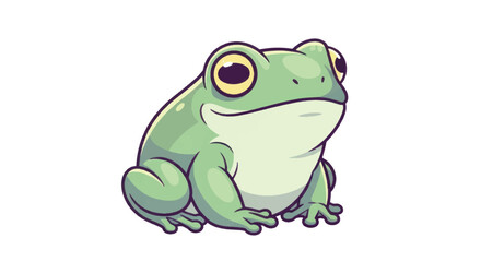 Fototapeta premium Cute Green Frog Illustration.
