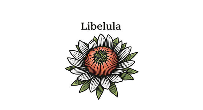 Vector Pinocut A stylized drawing of a flower named Libelula.