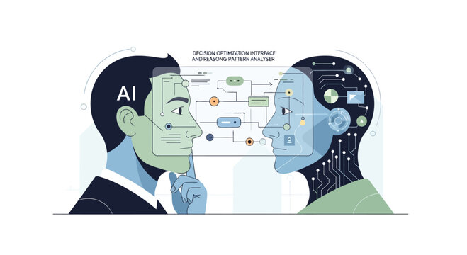 Artificial Intelligence vs Human Brain: AI concept, technology, future, innovation, thinking