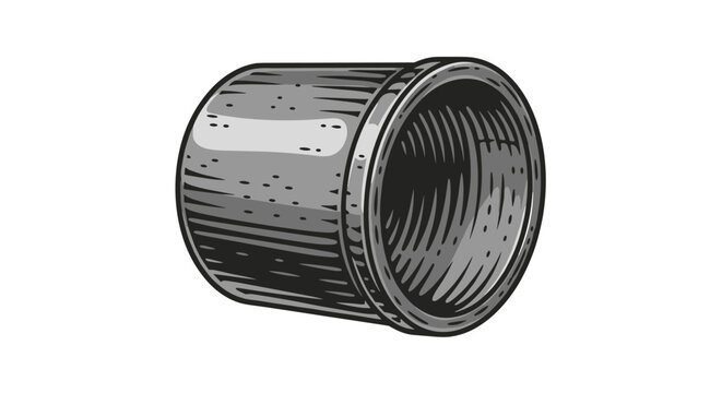 Vector Pinocut Industrial pipe fitting design, perfect for projects. 