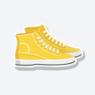 Yellow High-Top Sneakers
