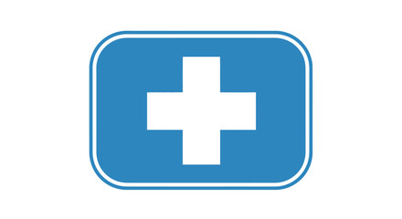 Fototapeta premium Blue medical symbol with white cross