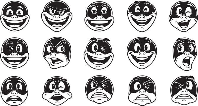 Superhero Turtle Emoji Set: Masked Expressions Icon