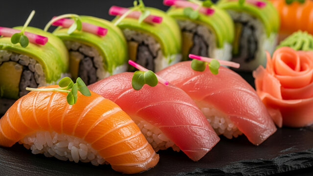 Fresh Sushi and Sashimi Platter
