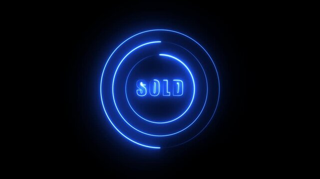 Neon circle line animation with 3G networking concept