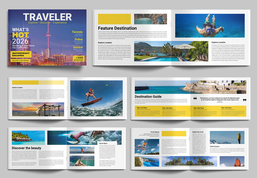 Travel Magazine Template Layout