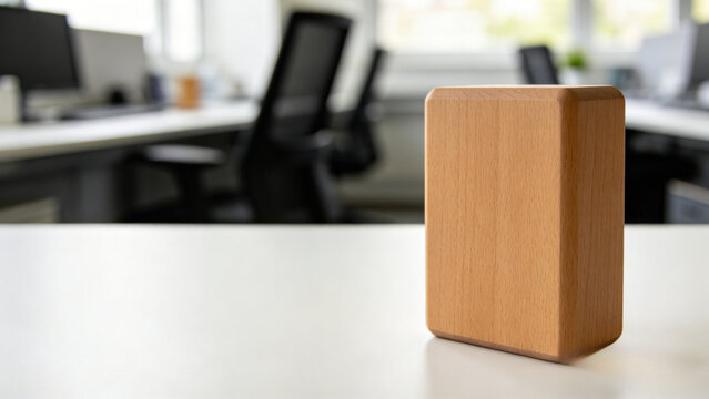 Wooden yoga block