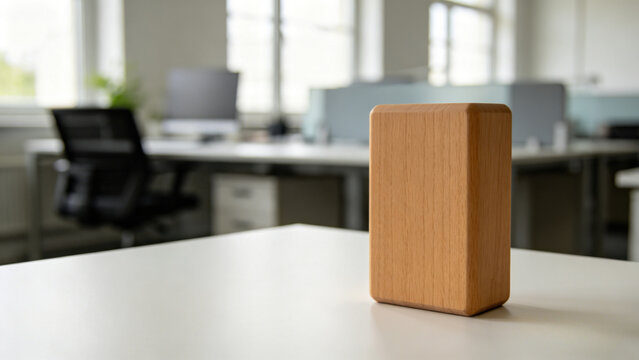 Wooden yoga block