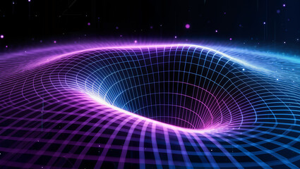 Obraz premium Spacetime Singularity Grid