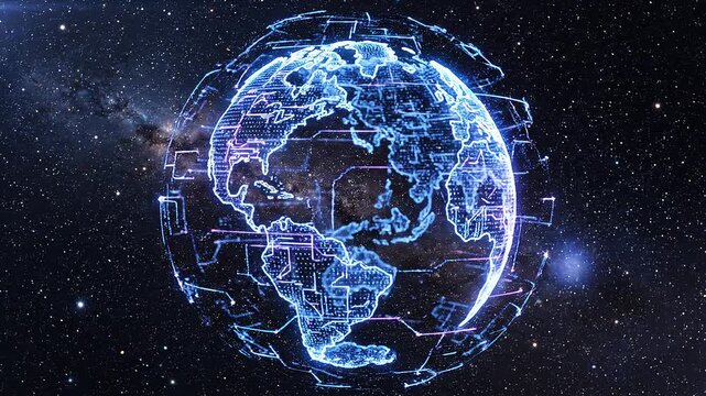 Digital holographic Earth in space