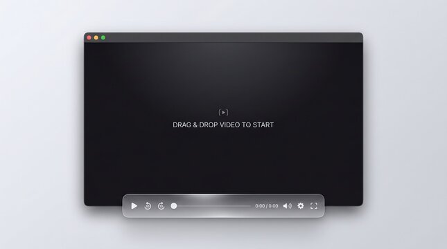 Minimalist Video Player Interface for Digital Media Content