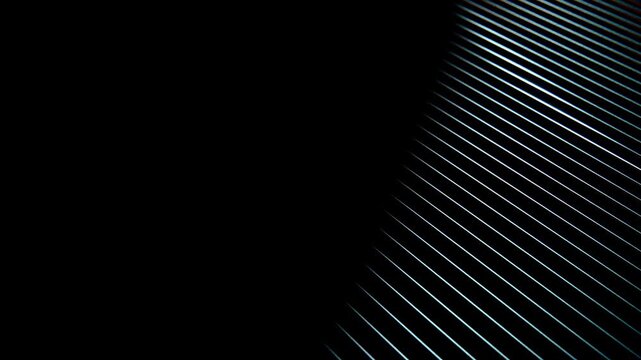 Horizontal 3D glass abstract ribbed sleek luminous web design loop animation landing interface innovation dynamic promo banner template cover UI UX app startup marketing icy burgundy black diagonal