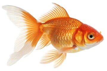 Fototapeta premium Beautiful Goldfish, Orange Comet Goldfish, Fancy Tail Aquarium Fish, Vibrant Red Goldfish, Elegant Pet Goldfish,